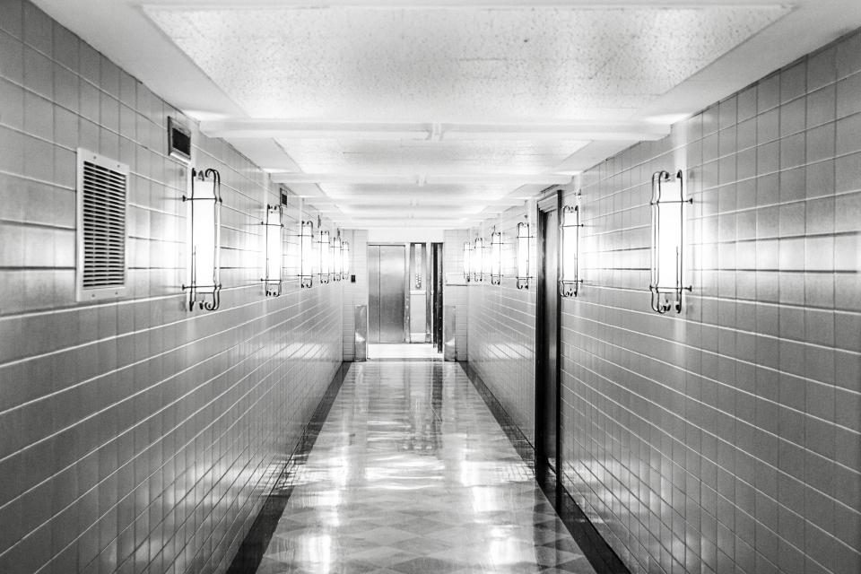 Illustrative photograph of hallway Tiles